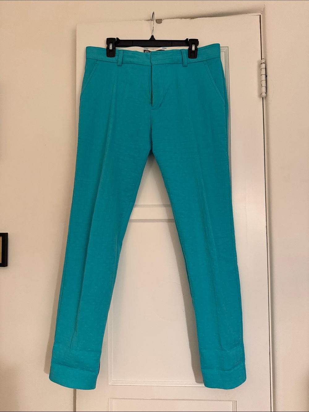 Men's Teal Dress Pants - Tailored Flat-Front